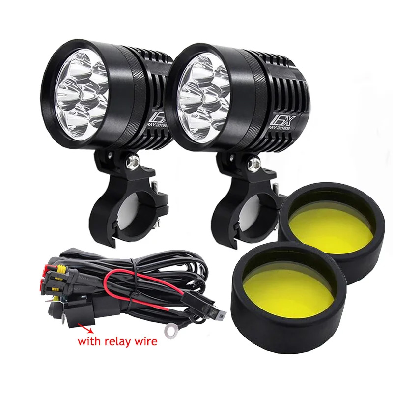 Double Colors LED Strobe Motor - Universal Motorcycle Led Headlight Projector 评论和价格