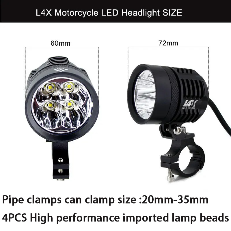 Double Colors LED Strobe Motor - Universal Motorcycle Led Headlight Projector 评论和价格