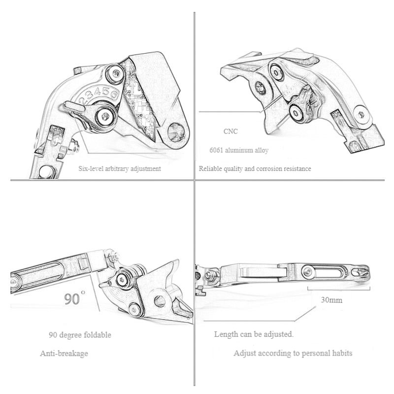 FOR YAMAHA MT-09 MT09 MT mt 09 - Cnc Aluminum Adjustable Brake Clutch Levers 评论和价格