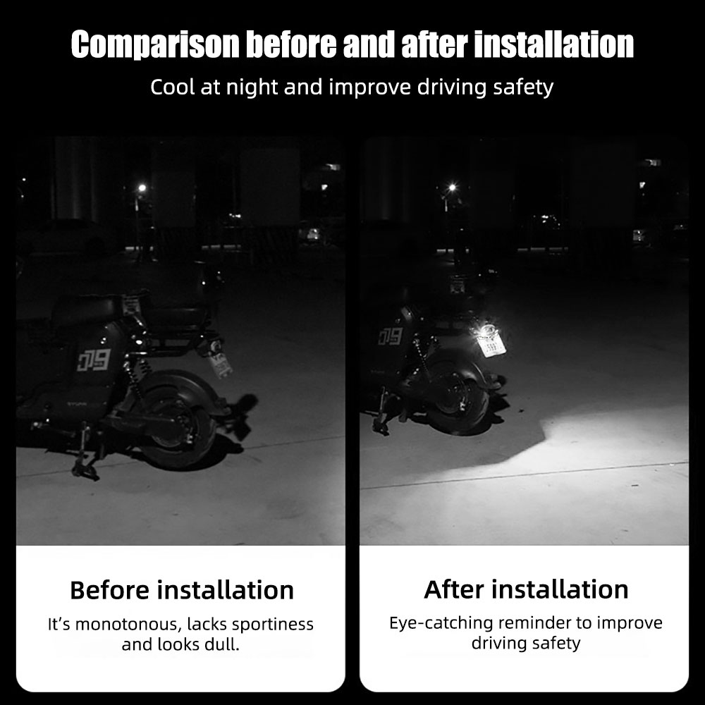 2pcs LED Devil's Eye License P - Universal Motorcycle Led Headlight Projector 评论和价格