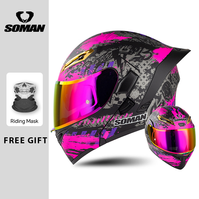 Unisex DOT Approved Dual Visor - Modular Flip Up Motorcycle Helmet Dot Approved 评论和价格