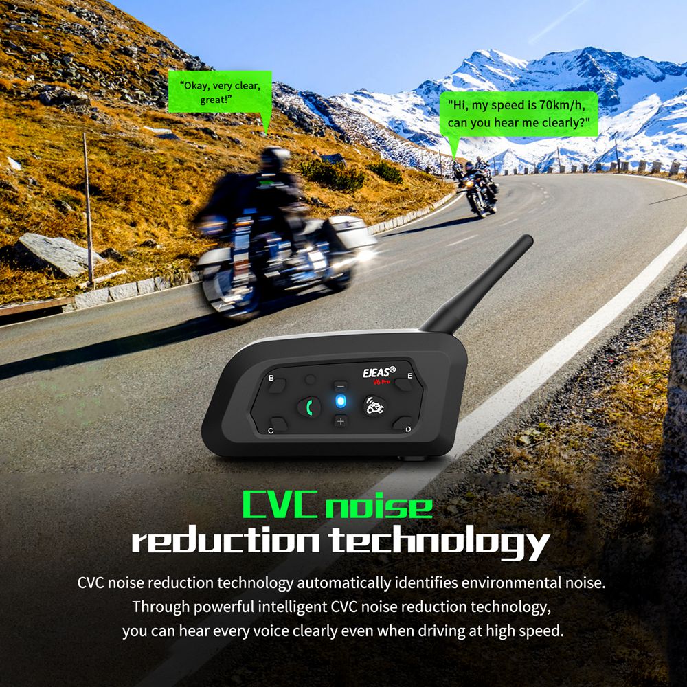 EJEAS V6 PRO+ Motorcycle Helme - Universal Motorcycle Helmet Intercom Headset 评论和价格