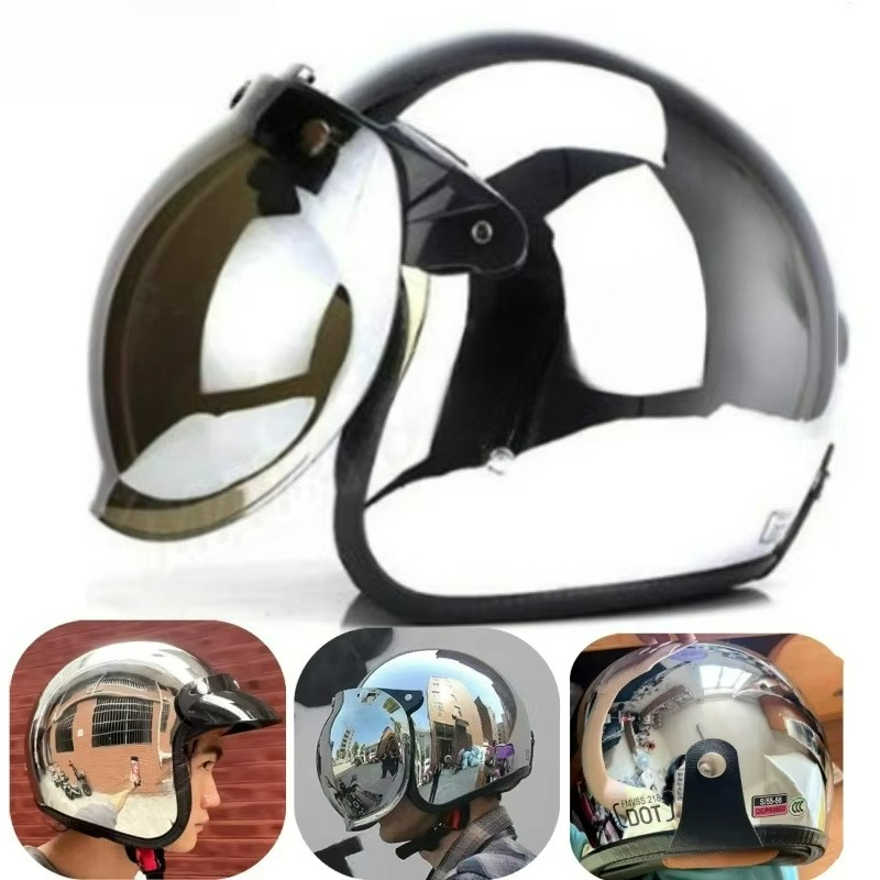 Hot Unique Silver Plating Open - Vintage Open Face Retro Helmet 评论和价格