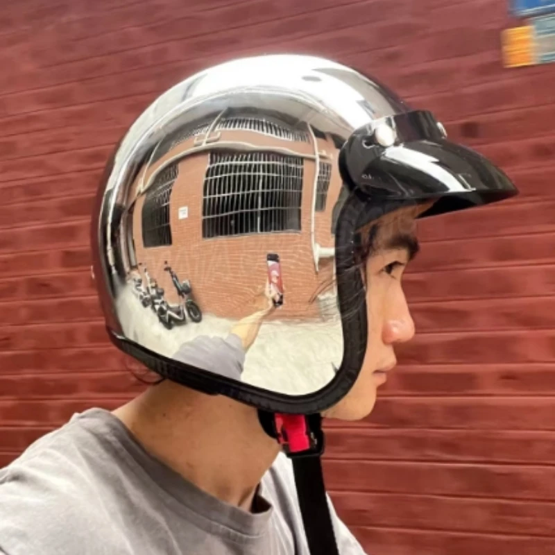 Hot Unique Silver Plating Open - Vintage Open Face Retro Helmet 评论和价格